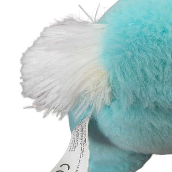 Pastel Blue Unicorn Plush Iridescent Horn Kellytoy Stuffed Animal Sitting Cute - Picture 9 of 10